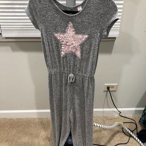 Girls Justice Gray Jumpsuit With Star